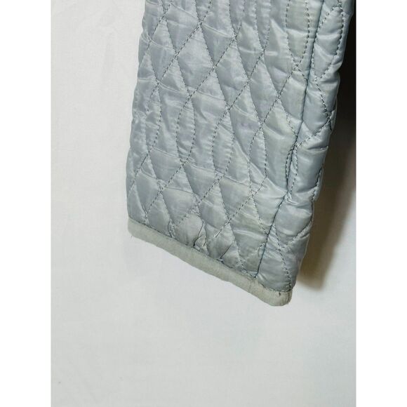 Lands' End Women's Primaloft Lightweight Puffer Jacket Gray/Fuchsia Size 14/16 - Picture 6 of 8